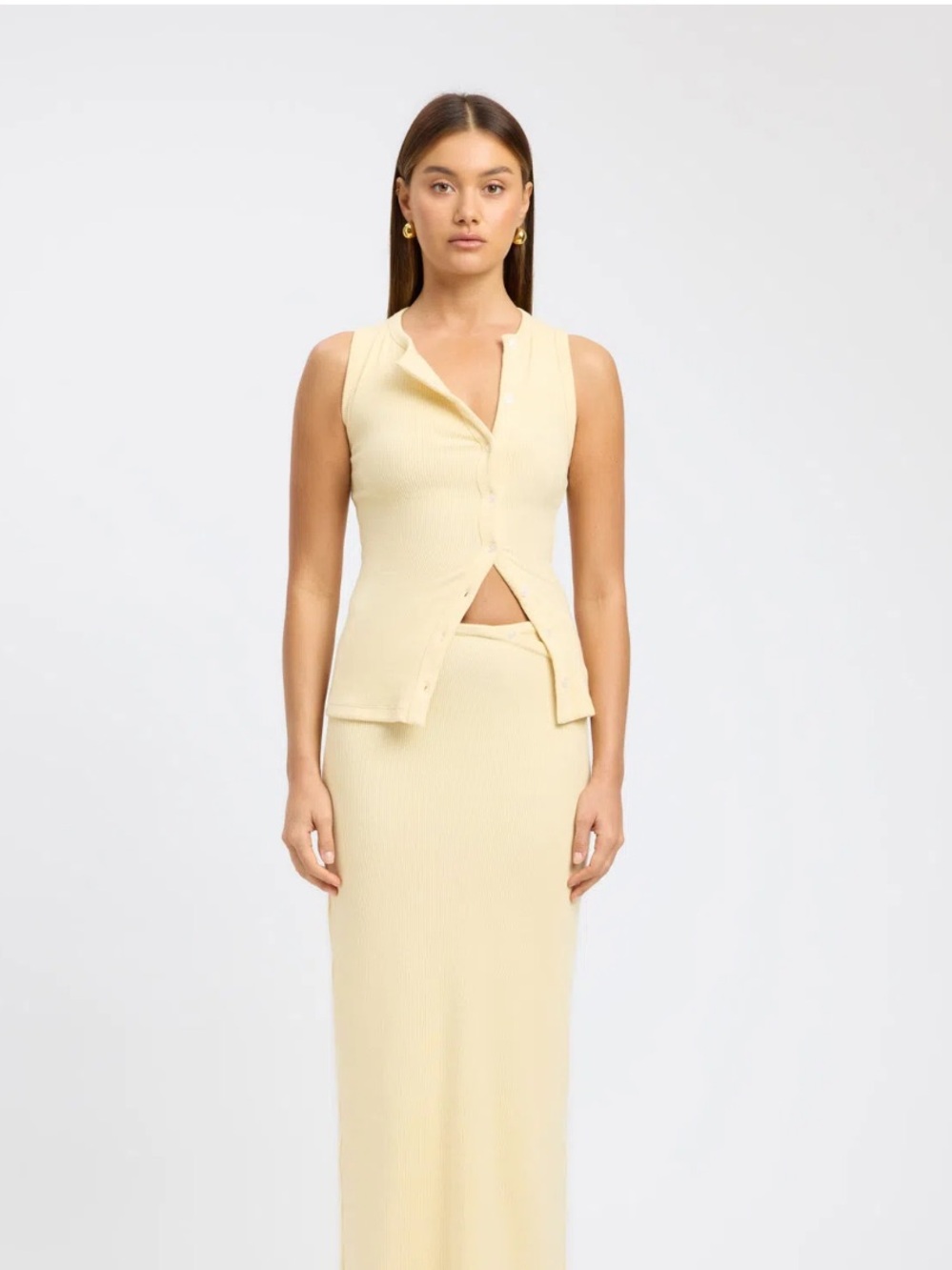 Kookai Bec button tank asymmetric